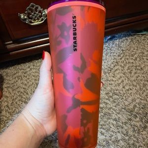 NWT Starbucks Red Floral Soft Touch